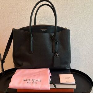 Kate Spade Margaux Black Leather Satchel